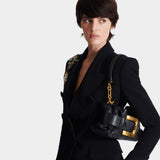 BALMAIN Mini Anthem Calfskin Bag - Black 