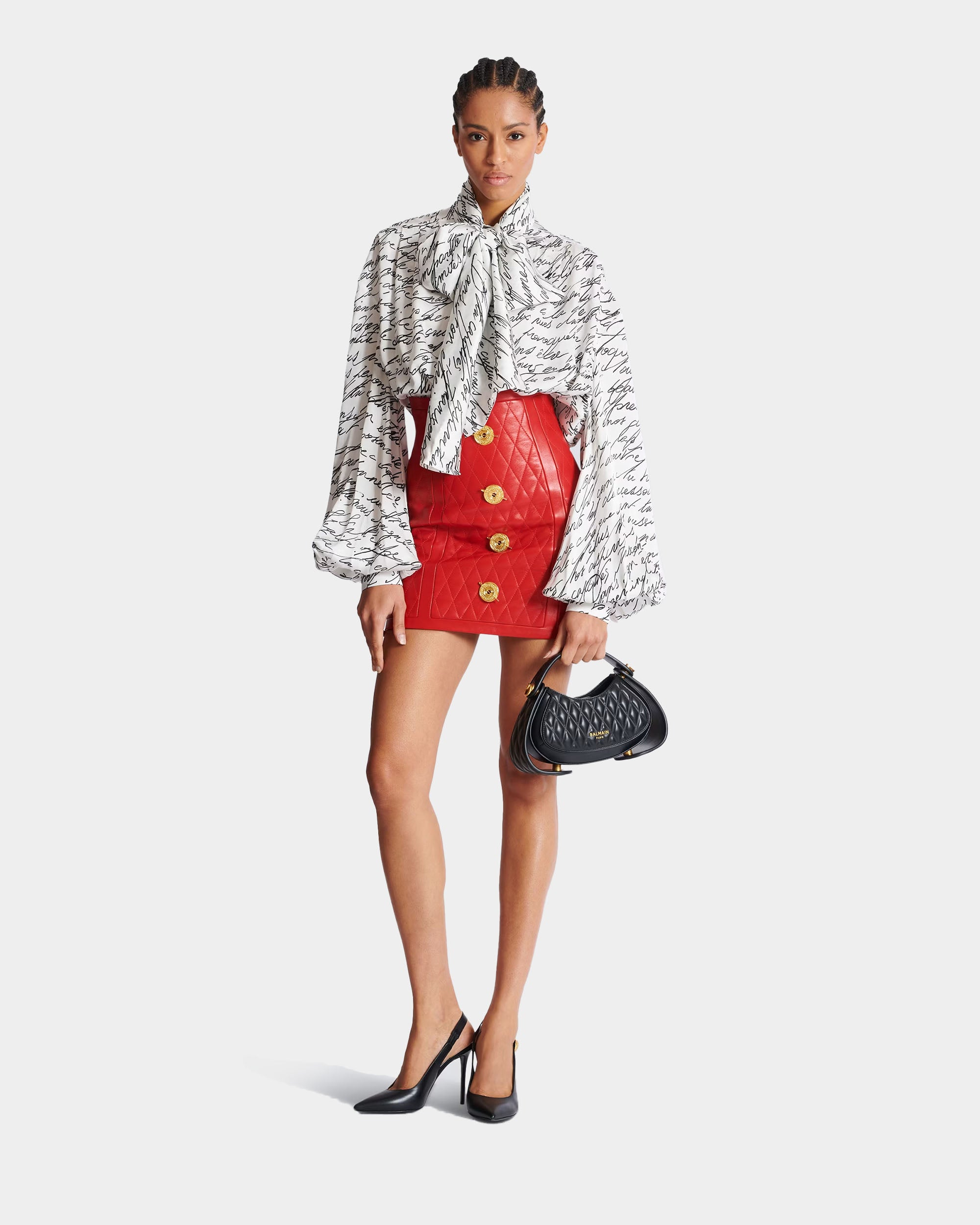 BALMAIN 小型 Jolie Madame 絎縫皮革包