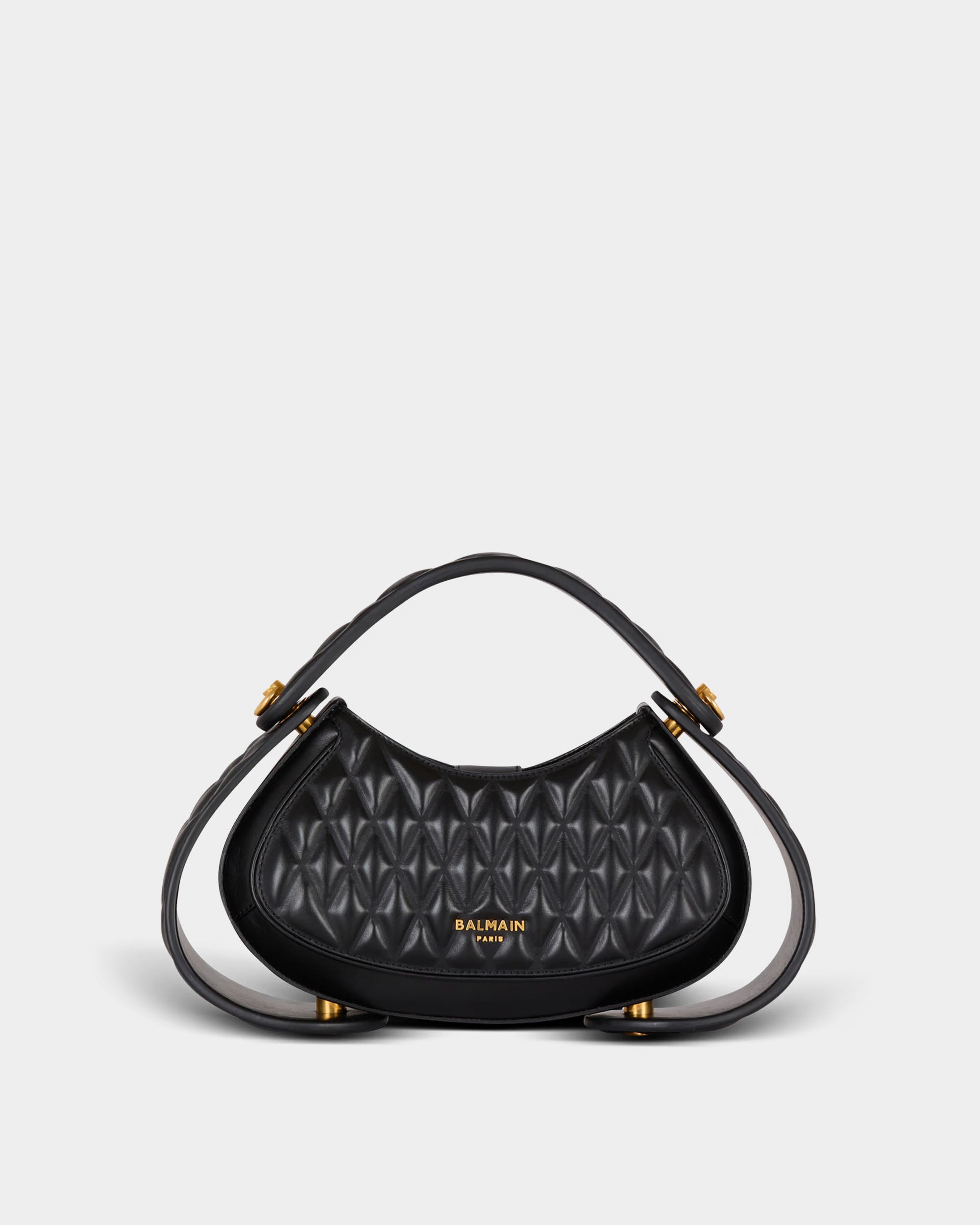 BALMAIN 中型 Jolie Madame 格紋絎縫小牛皮包