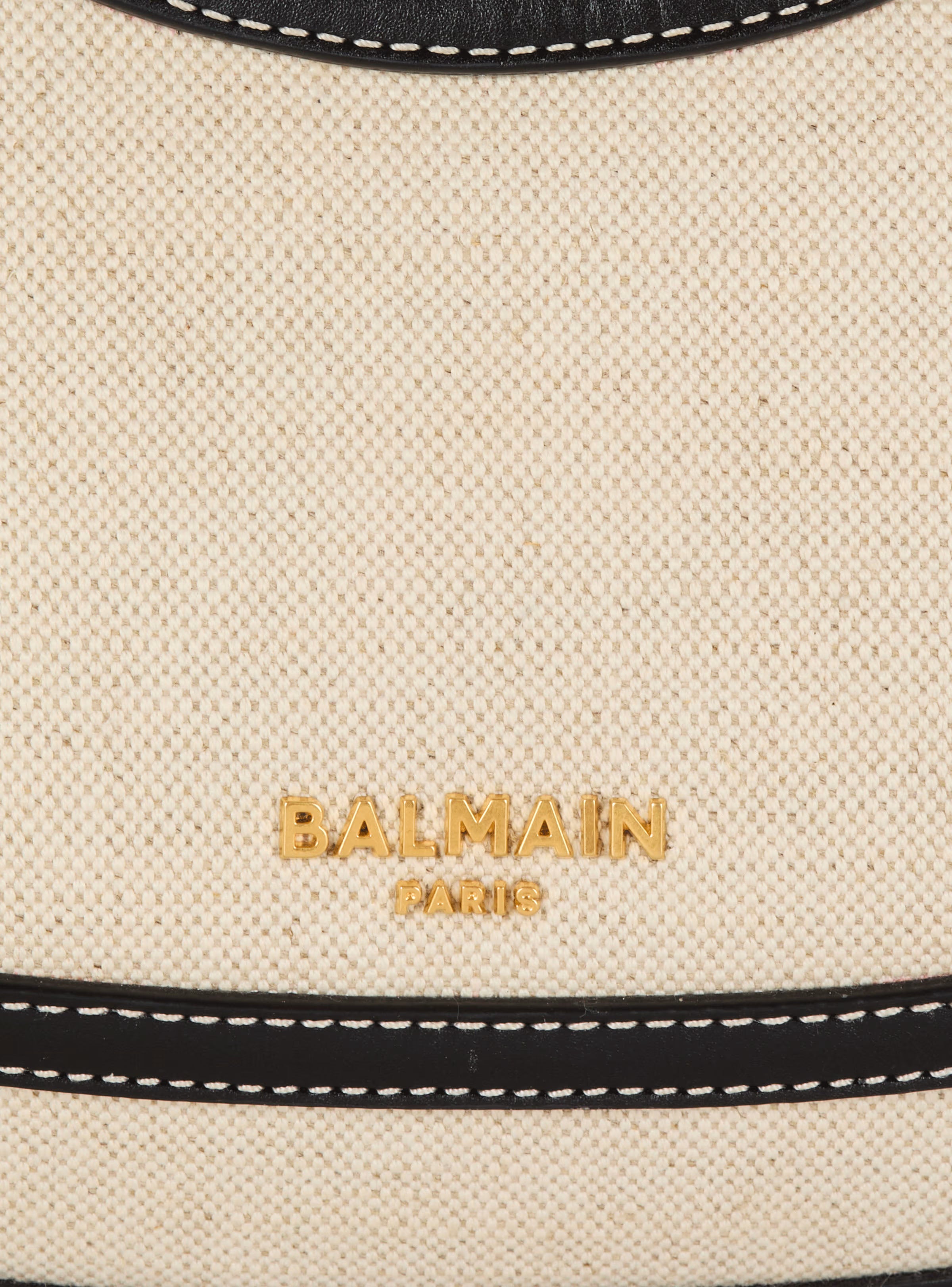 BALMAIN 中型 Jolie Madame 帆布光滑皮革包
