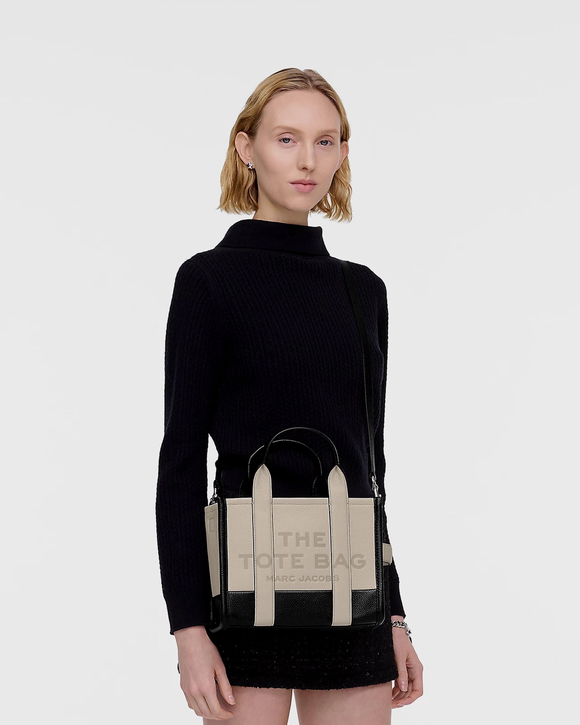 MARC JACOBS 小型撞色皮革托特包