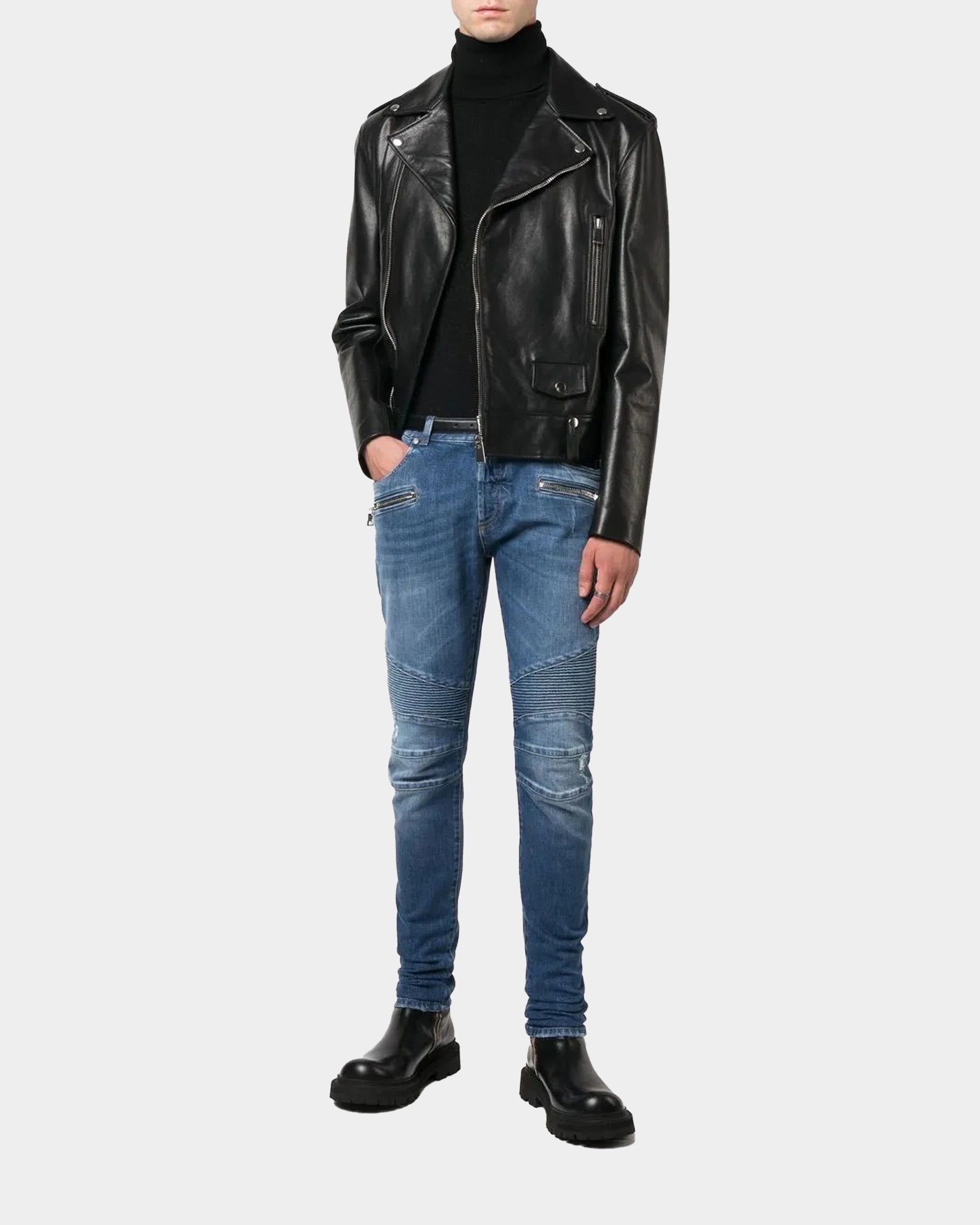 BALMAIN 機車仿舊修身牛仔褲
