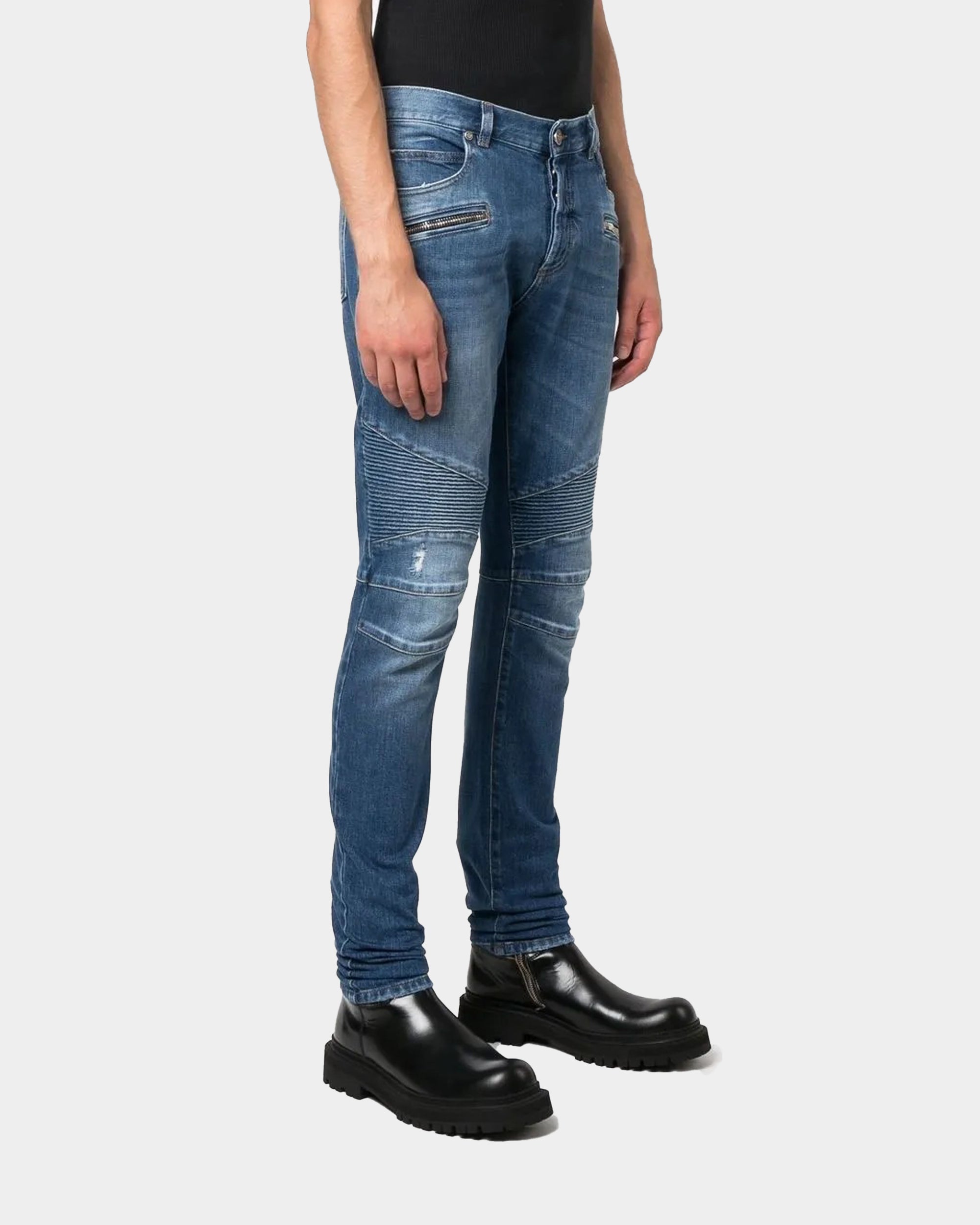 BALMAIN 機車仿舊修身牛仔褲