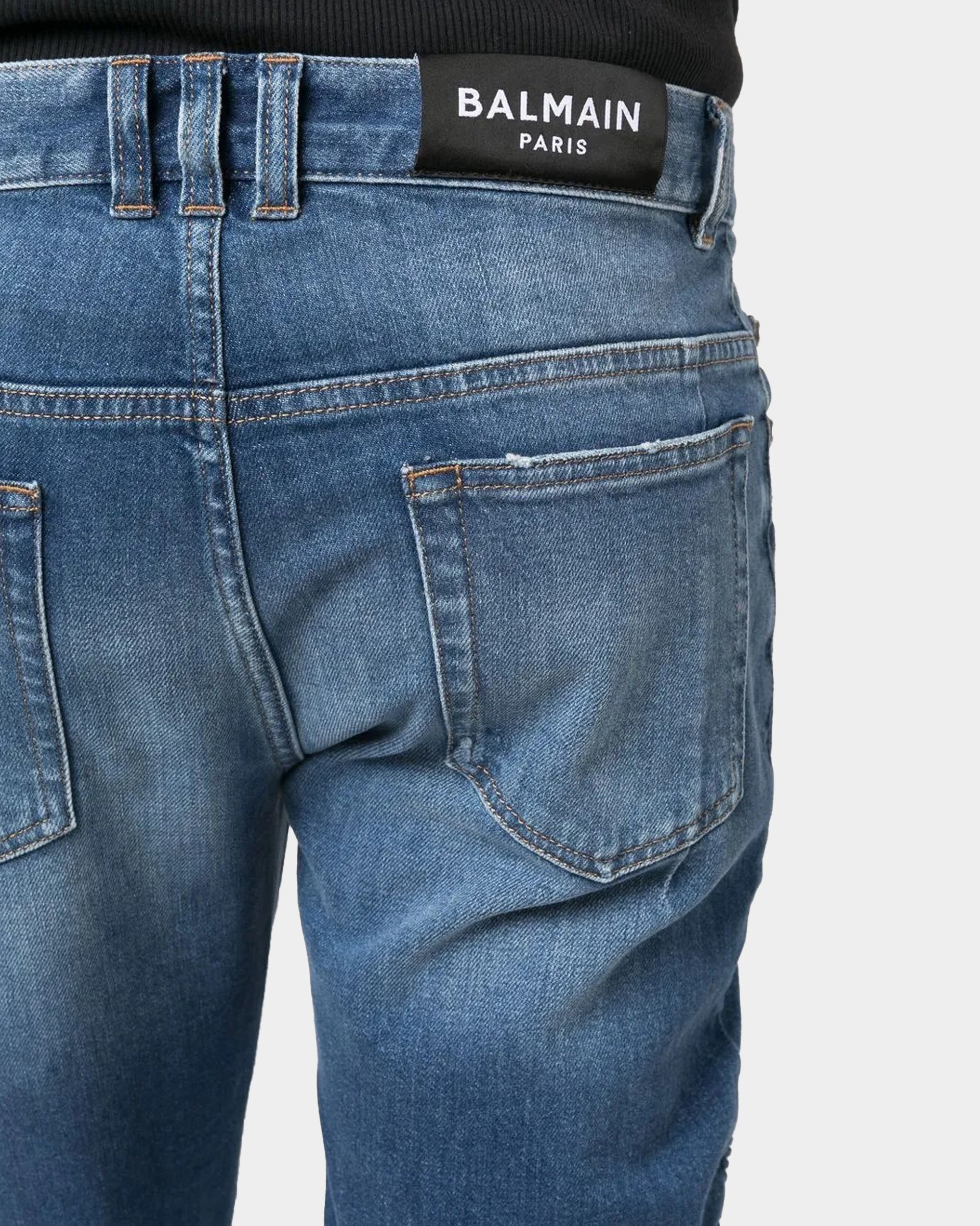 BALMAIN 機車仿舊修身牛仔褲