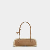 滾邊麂皮肩背包