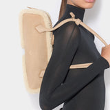 滾邊麂皮肩背包