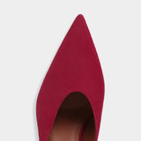 CUBE WEDGE MULES IN SUEDE