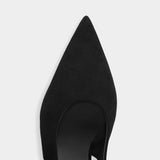 SUEDE WEDGE SLINGBACKS