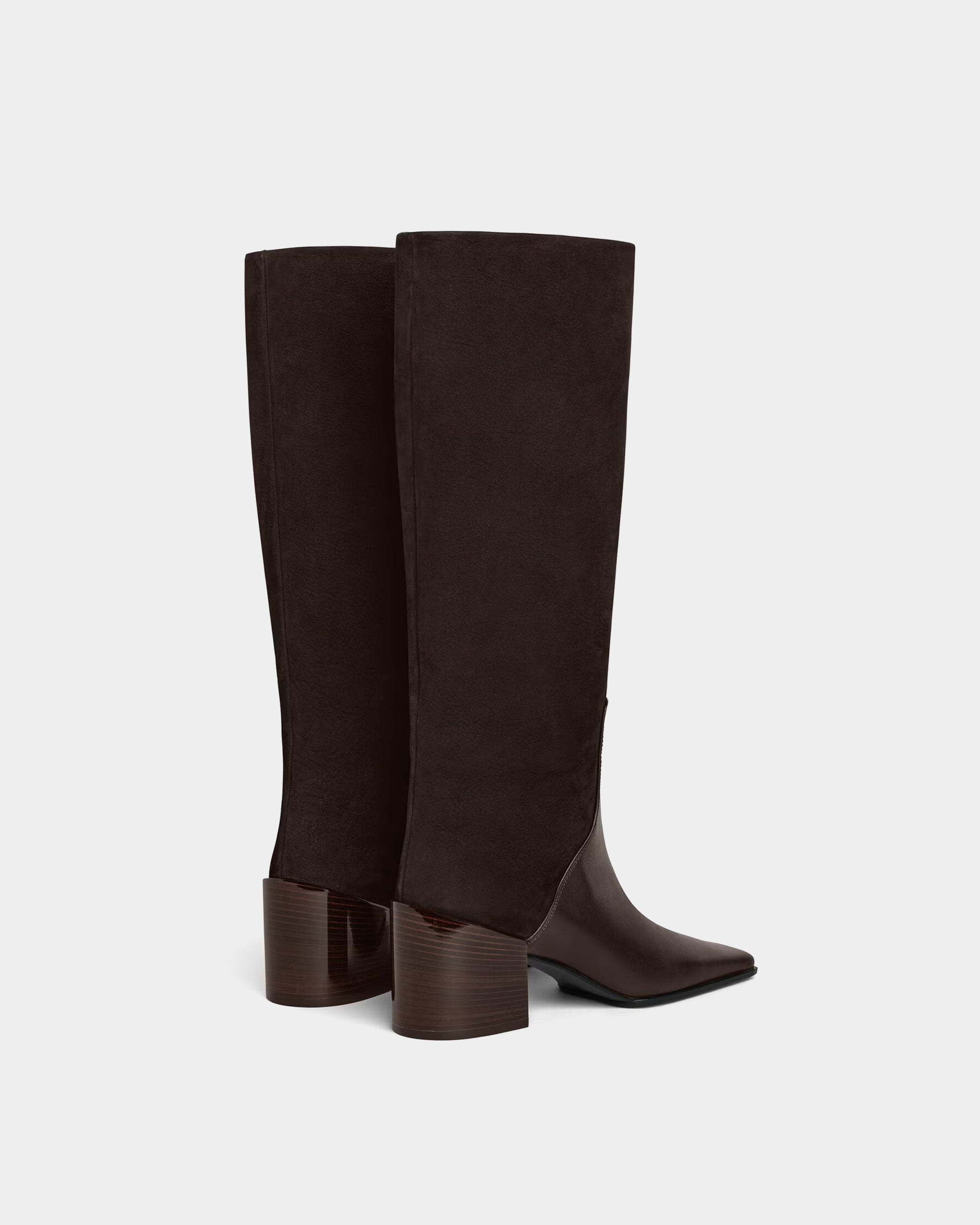 SQUARE KNEE BOOTS IN LEATHER