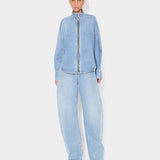 ZIP DENIM SHIRT