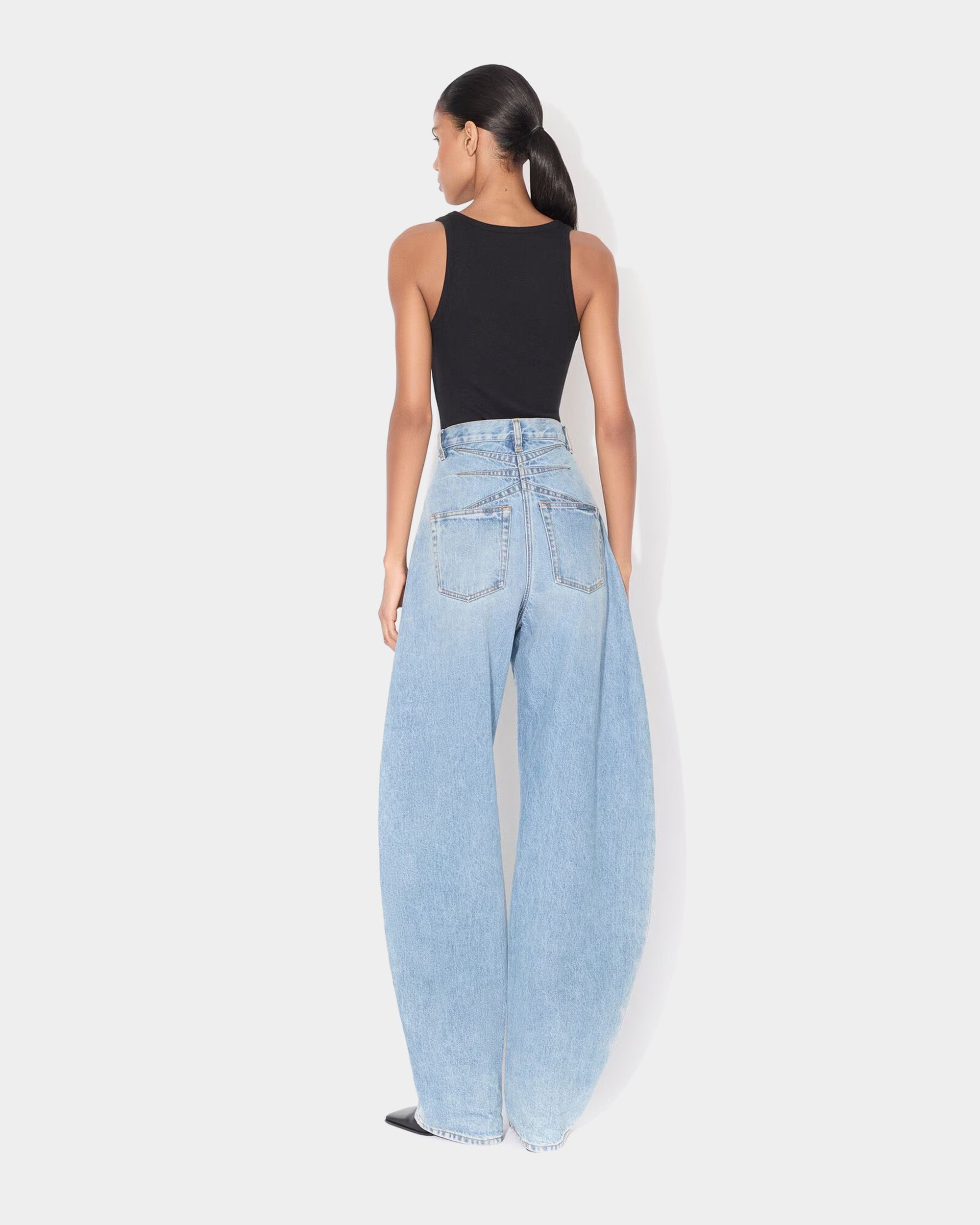 ROUND DENIM PANTS