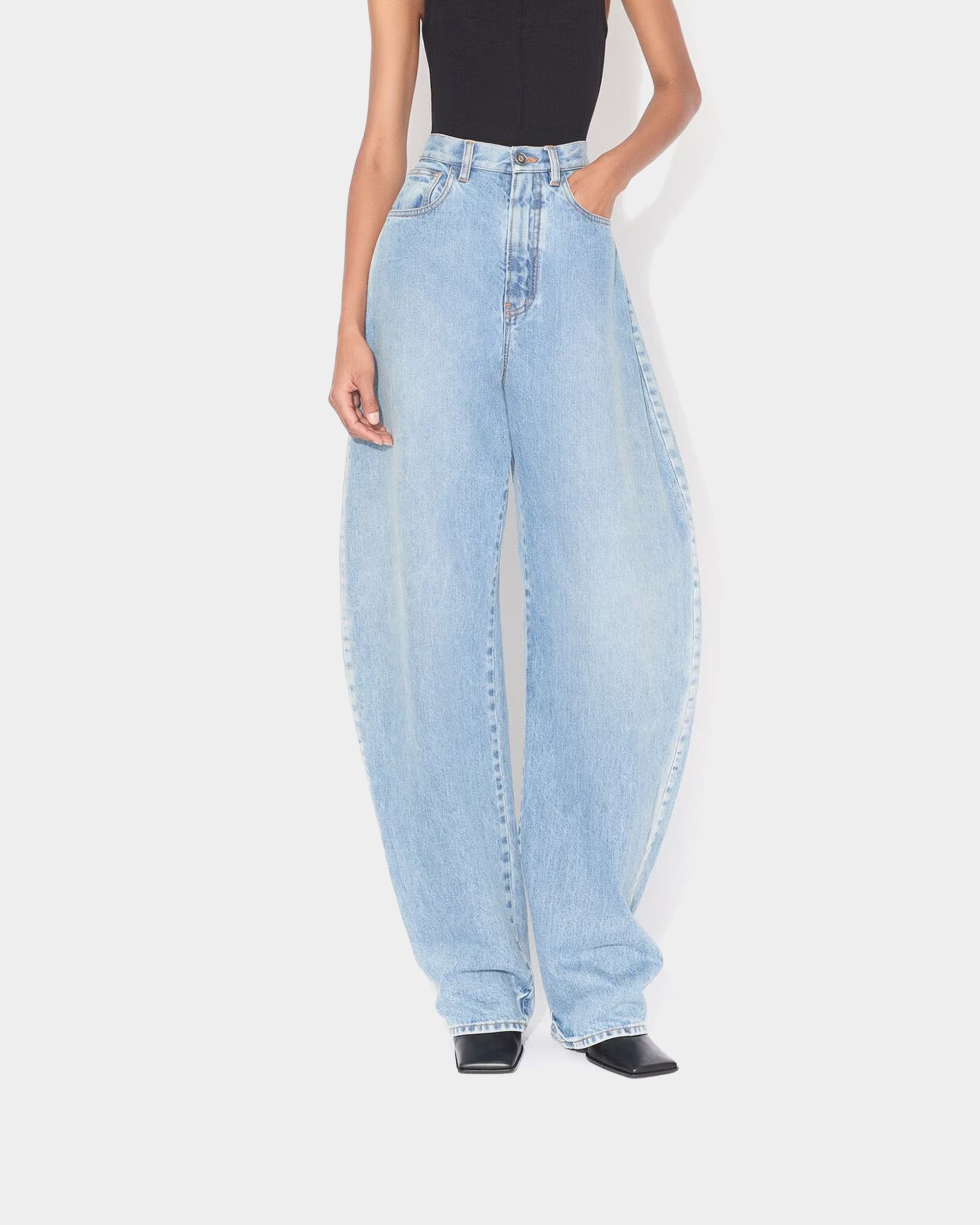 ROUND DENIM PANTS
