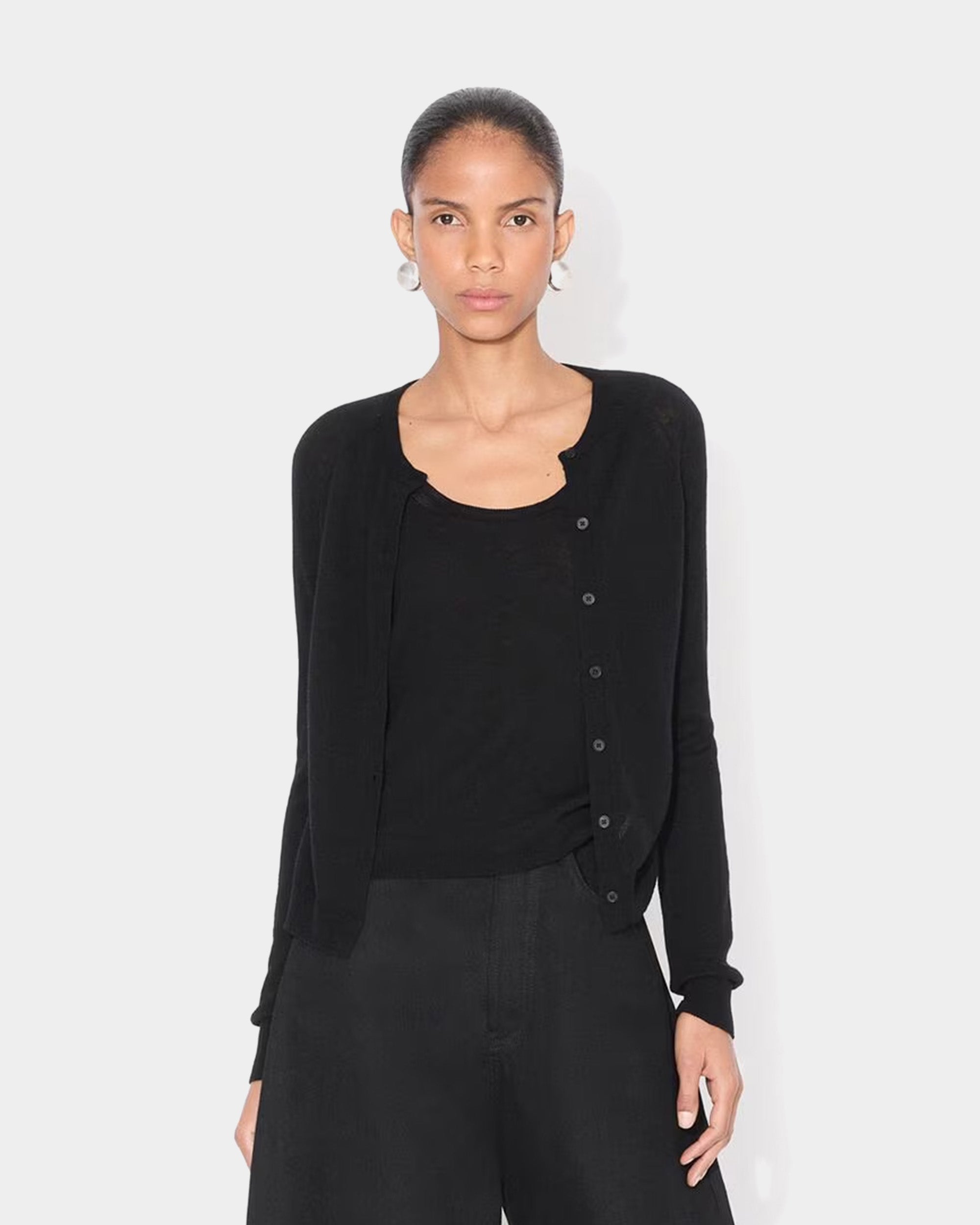 LAYER WOOL CARDIGAN