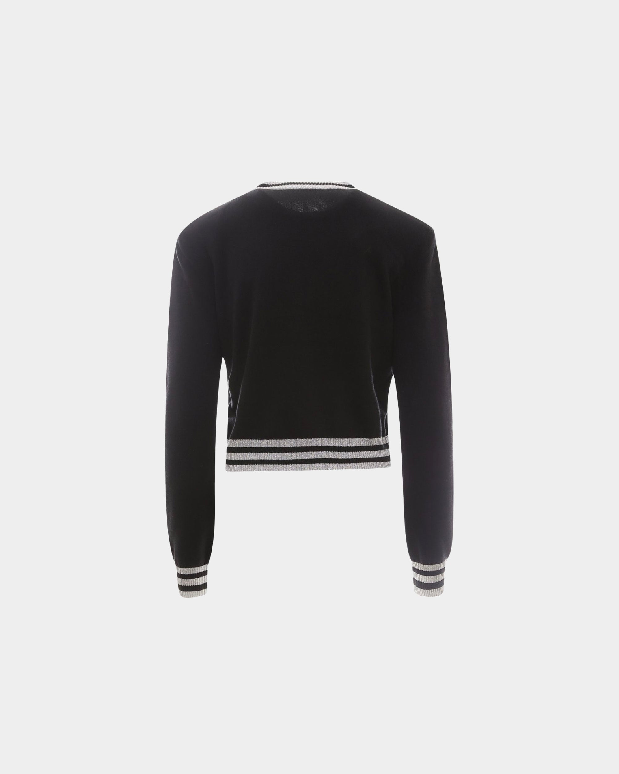 Balmain 金屬色網眼LOGO短版針織衫 / 女